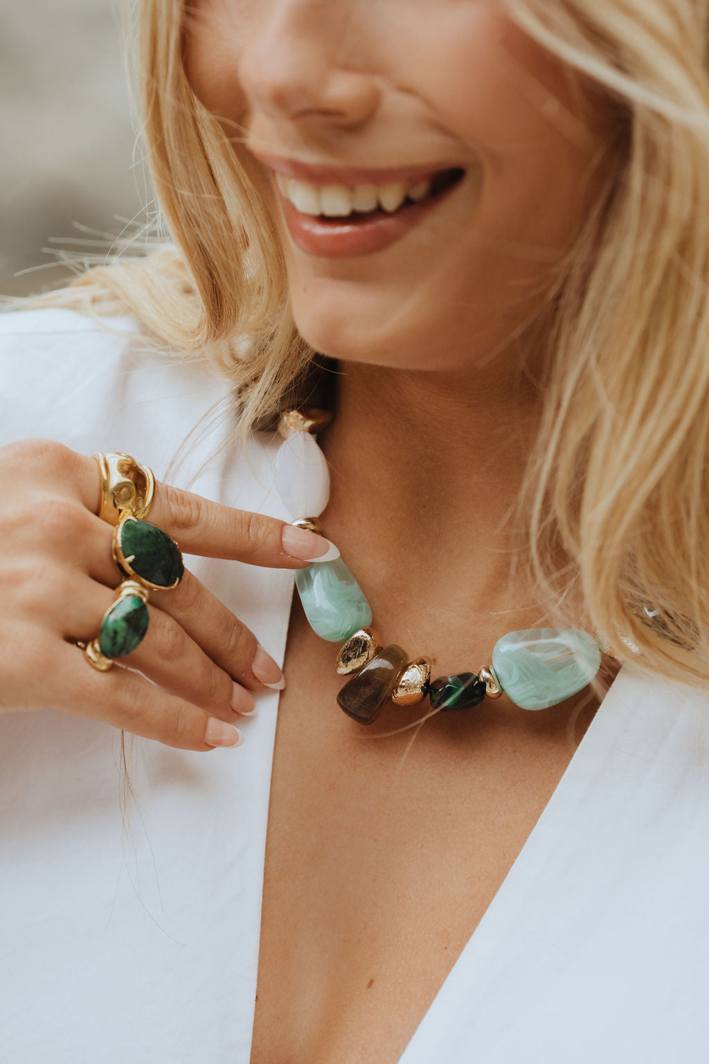 COLLIER OLIVENZA BLEU