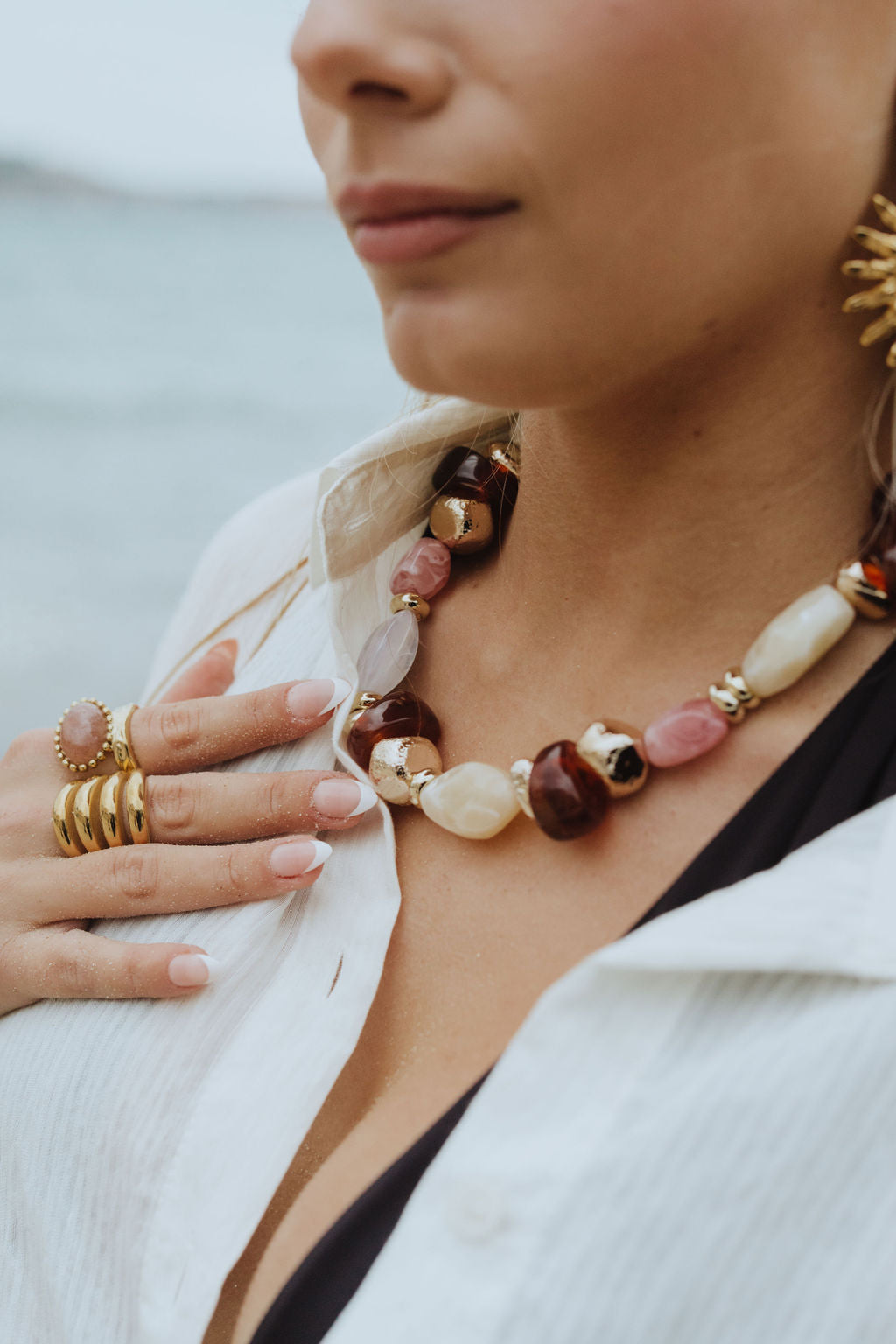COLLIER OLIVENZA BLEU
