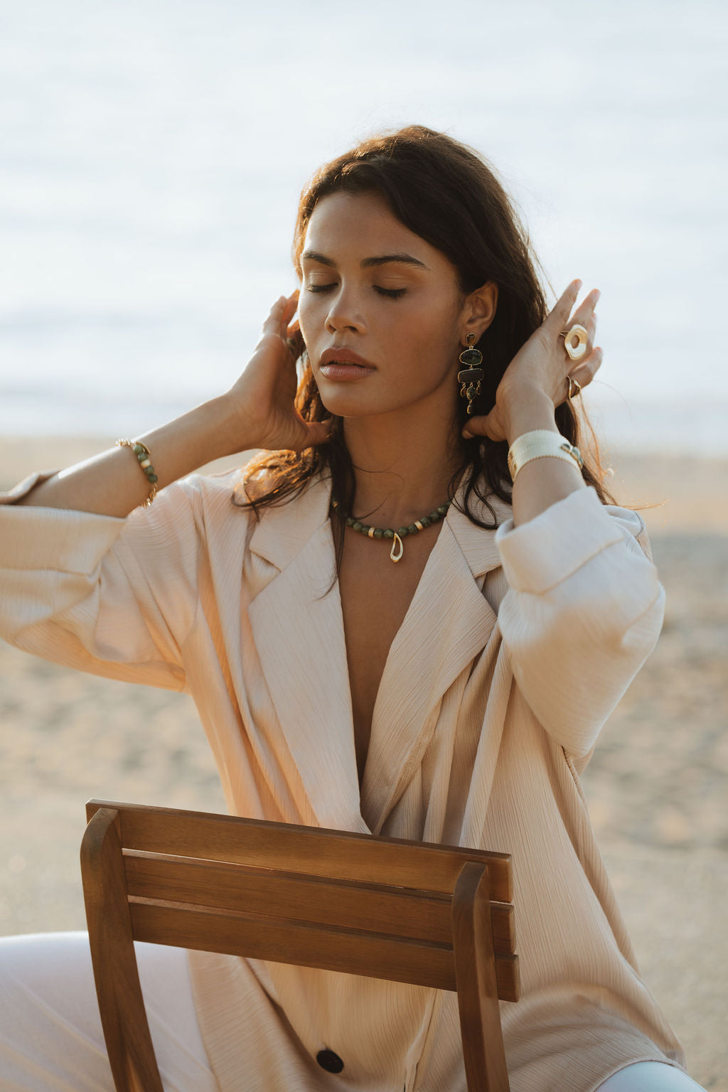 COLLIER SOUPIR VERT