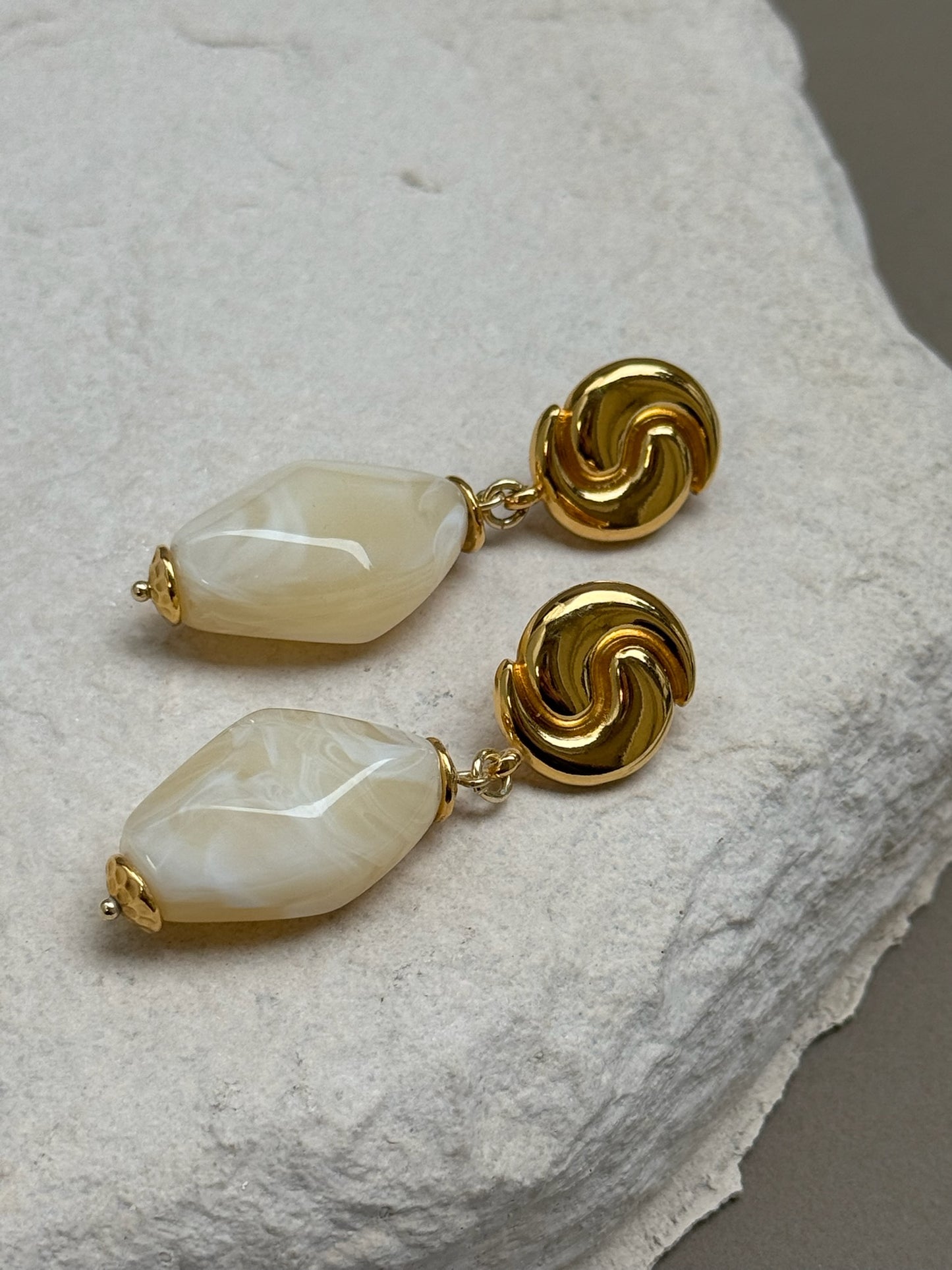 BOUCLE D'OREILLES MAJORQUE IVOIRE