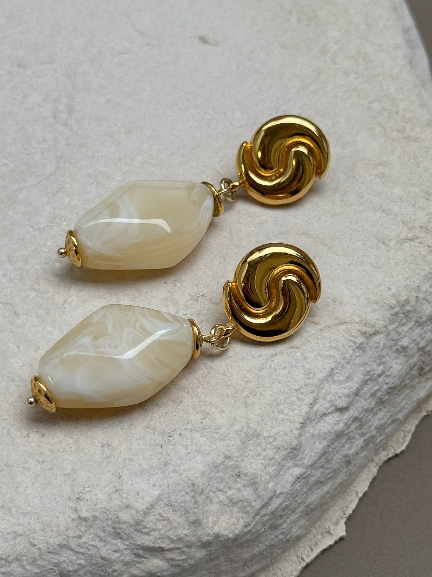 BOUCLE D'OREILLES MAJORQUE IVOIRE