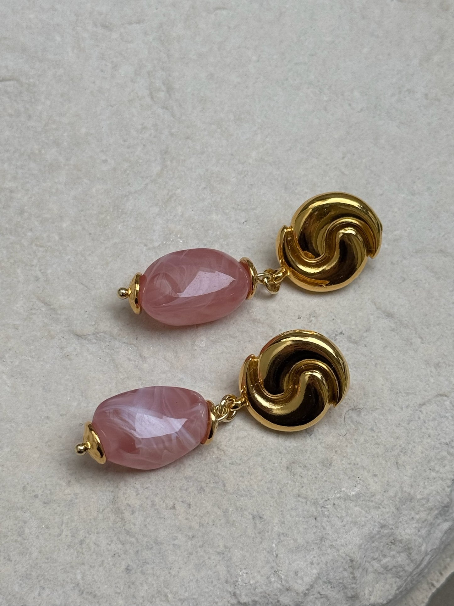 BOUCLE D'OREILLES MAJORQUE ROSE