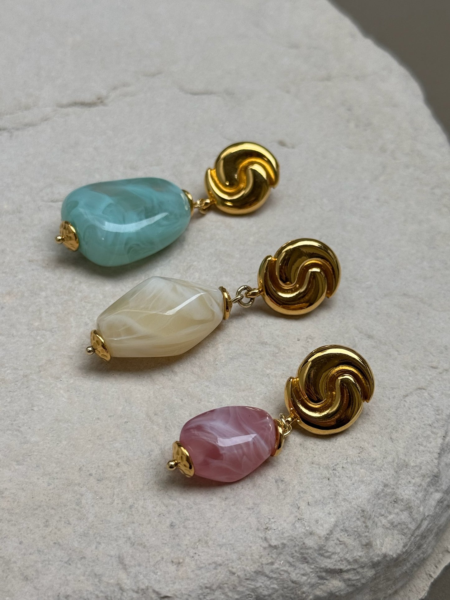 BOUCLE D'OREILLES MAJORQUE IVOIRE