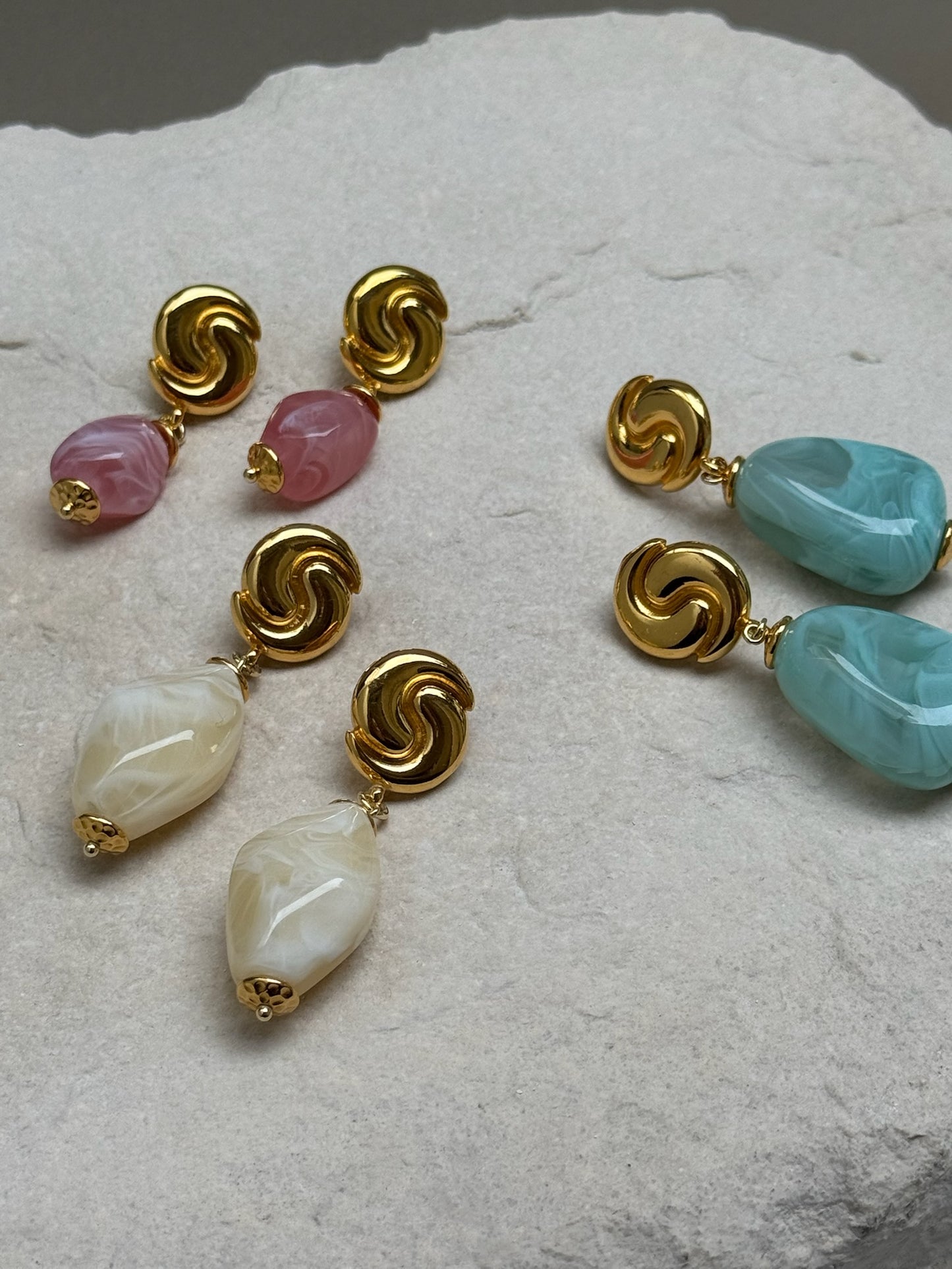 BOUCLE D'OREILLES MAJORQUE IVOIRE