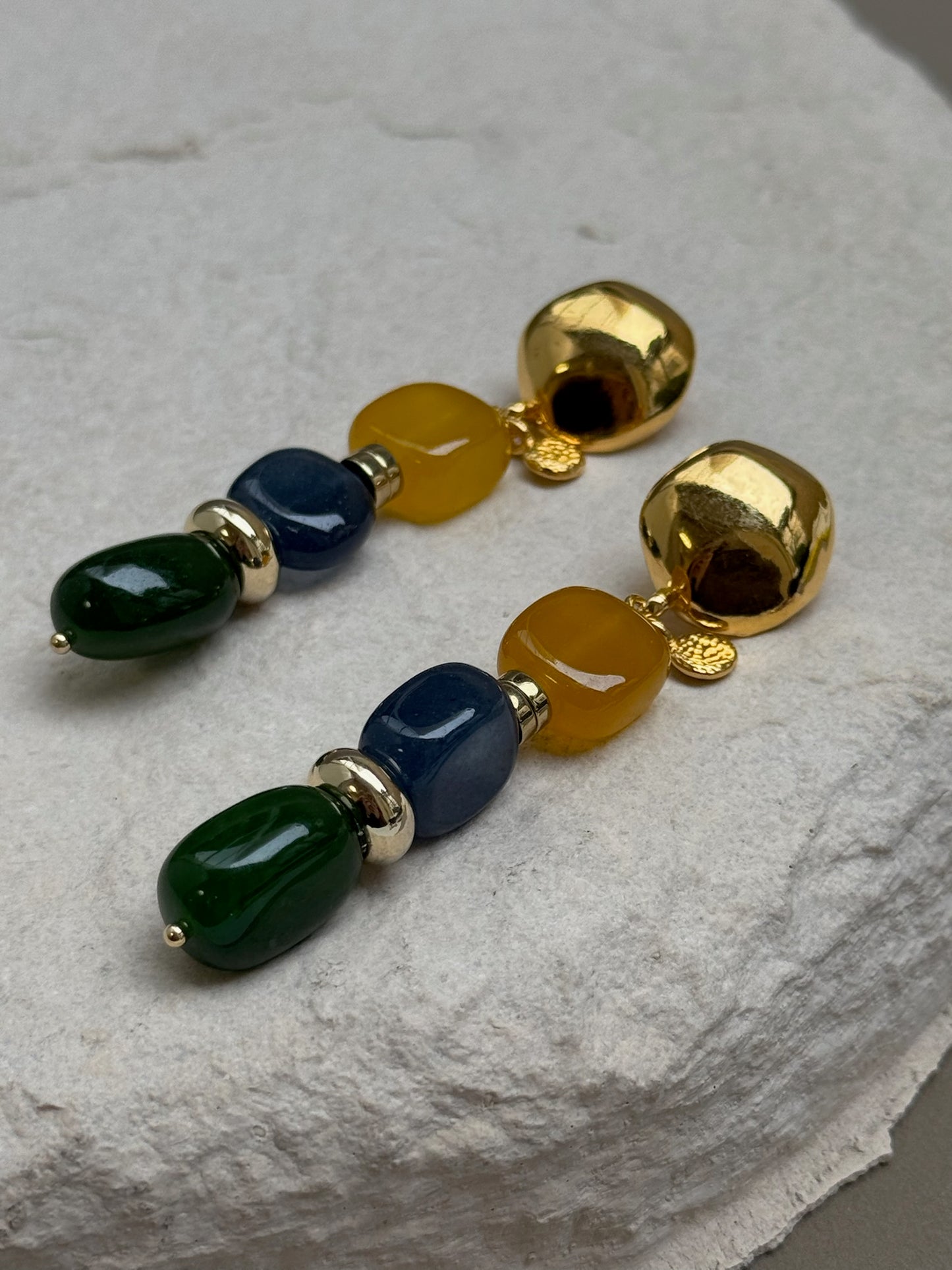 BOUCLE D'OREILLES GOMERA BLEUE