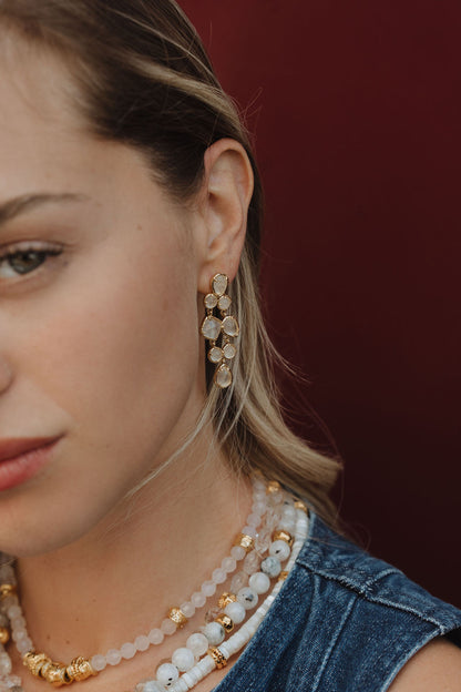 BOUCLES D'OREILLES MARBELLA BLANCHES