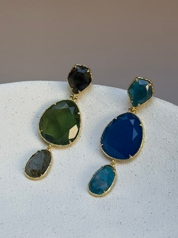 BOUCLES D'OREILLES ARIADNA BLEUE