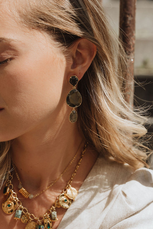 BOUCLES D'OREILLES ARIADNA VERTES