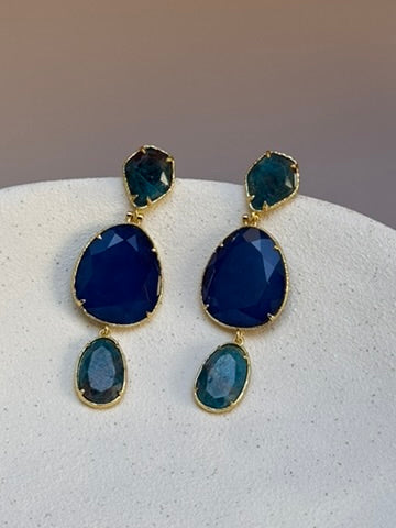 BOUCLES D'OREILLES ARIADNA BLEUE