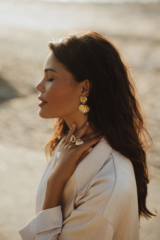 BOUCLES D'OREILLES SOLSTICE DORÉ